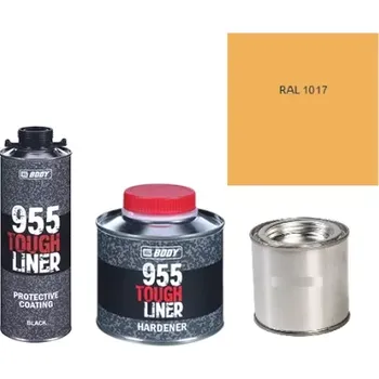 Autolak HB BODY 955 RAPTOR tough liner - 2k polyuretan textura set/báze + tužidlo + barva /RAL 1017 900ml