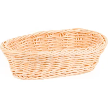 Servírovací stolek Košík oválný z polyratanu 225x130x55 mm, béžový | TECHNICA, Gold Line