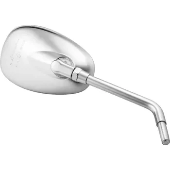 Zrcátko pro motocykl QTECH zpětné zrcátko chromové (trn průměr 10 mm), Q-TECH (chrom), L=P