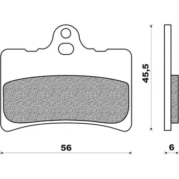 Brzdová destička brzdové destičky (složení organická + kevlar) NEWFREN (2 ks v balení)