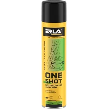 Vůně do auta K2 ERLA ONE SHOT GREEN TEA & BAMBOO - neutralizátor a osvěžovač vzduchu 600ml