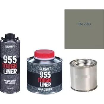 Autolak HB BODY 955 RAPTOR tough liner - 2k polyuretan textura set/báze + tužidlo + barva /RAL 7003 900ml