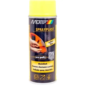 Silikonový sprej MOTIP Sprayplast žlutý fluo 400ml