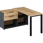 MOB Rohový PC stolek Tempo Kondela Klodekas 8 (dub artisan + černá)