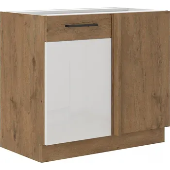 Stolarz-Lempert Kuchyňská skříňka Vigo bílý lesk - dolní rohová maskovnice 105 ND 1F