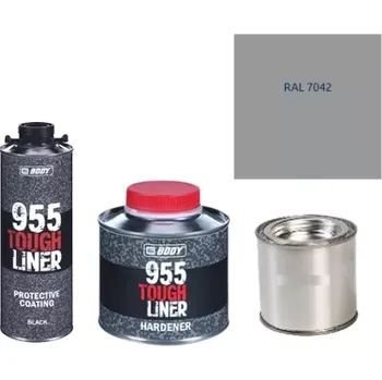 Autolak HB BODY 955 RAPTOR tough liner - 2k polyuretan textura set/báze + tužidlo + barva /RAL 7042 900ml