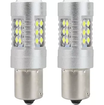 Autodoplněk AMIO LED žárovky CANBUS 3030 24SMD 1156 BA15S P21W White 12V/24V