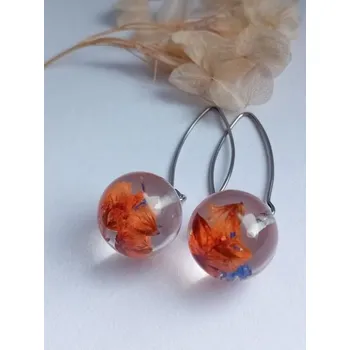 Náušnice Náušnice Kuličky květinové (Náušnice Kuličky květinové)