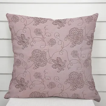 Povlak na polštářek Dekorační povlak na polštář TF-077 Květované ornamenty na starorůžovém 50 x 60 cm