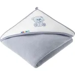 Dětská osuška 100x100 Akuku šedá s medvídkem, šedá