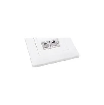 Elektrická zásuvka Solarix Zásuvka CAT6 STP 2 x RJ45 pod omítku bílá SX9-2-6-STP-WH 23100094