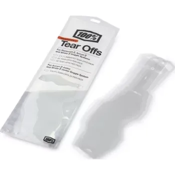 Příslušenství k helmě na motorku S100 strhávanou slídu plexi STANDART pro brýle RACECRAFT 2/ACCURI 2/STRATA 2, 100% (50 vrstev v balení, čiré)