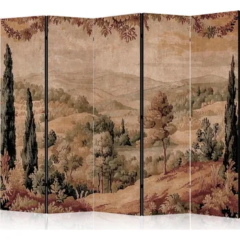 Paraván Paraván - Krajina s cypřiši - Stará tapisérie se středomořskou vegetací Velikost: 225x172 cm, Provedení: Jednostranný