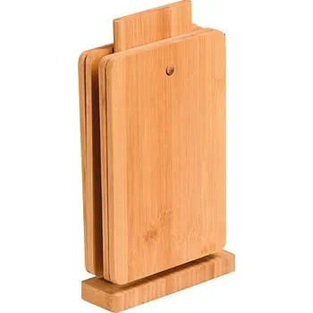 Kuchyňské prkénko KESPER Stojan s prkénky 4 ks, bambus KESPER 50275-71