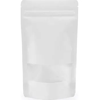 Doypack ZIP | bílý kraft papír s okénkem obsah 750ml (160 × 270 + 80mm)