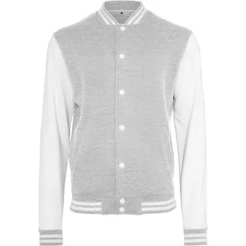 Pánská mikina Build Your Brand Pánská sportovní mikina BY015 Heather Grey-White XXL