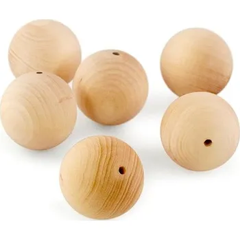 Dětské navlékací korálky Ulanik Dřevěné korálky 35 mm 6 ks