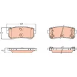 TRW Sada brzdových doštiček GDB3641