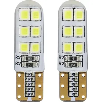 Autodoplněk AMIO LED žárovky STANDARD T10 W5W 12xSMD 2835 12V Silca