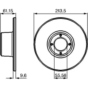 Brzdový kotouč BOSCH Brzdový kotouč plný Ø213.3mm 0 986 478 811