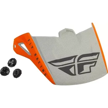 Helma na motorku kšilt KINETIC STRAIGHT, FLY RACING - USA (oranžová/šedá)