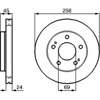 Brzdový kotouč BOSCH Brzdový kotouč větraný Ø256mm 0 986 478 708