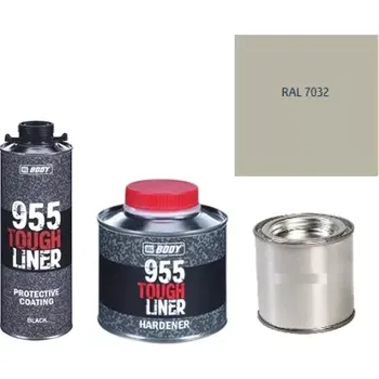 Autolak HB BODY 955 RAPTOR tough liner - 2k polyuretan textura set/báze + tužidlo + barva /RAL 7032 900ml