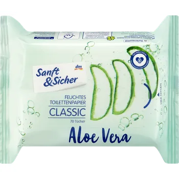 Toaletní papíry Sanft&Sicher vlhčený toaletní papír Classic Aloe Vera