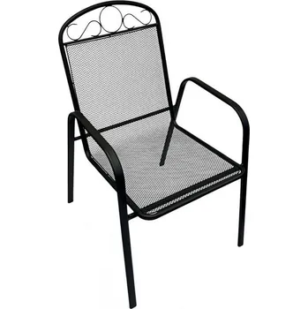 Komoda Zahradní kovové křeslo BRUSEL černé