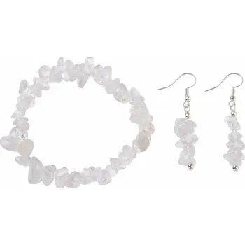 Náramek Sada náramku a náušnic z křišťálu obvod cca 16 až 23 cm