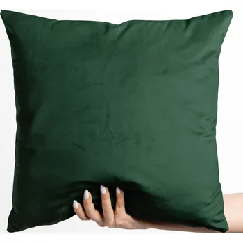 Povlak na polštářek Sametový povlak na polštář Velvet Premium SVP-012 Zelený 50 x 50 cm