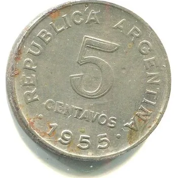 ARGENTINA. 5 centavos 1955.