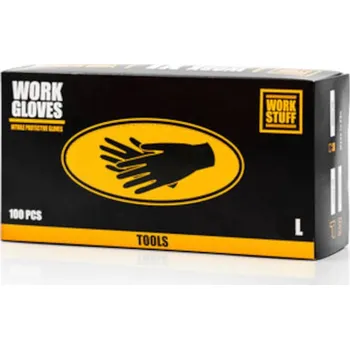 Rukavice na úklid Work Stuff Gloves - chemicky a mechanicky odolné nitrilové pracovní rukavice L