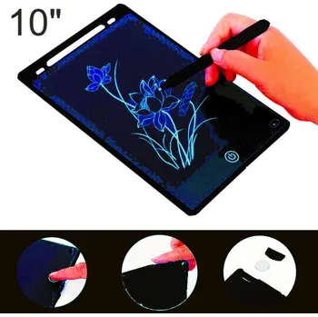 Magnetická kreslící tabulka LCD tabulka na psaní 25x17cm - černá (LCD psací tabulka 10" - černá)