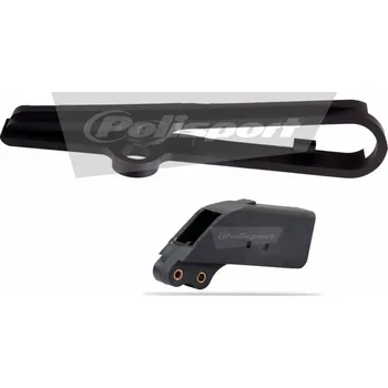 Sada vodítko řetězu / lízátko řetězu / lízátko řetězu (půlměsíc) POLISPORT 90587 černý 90587