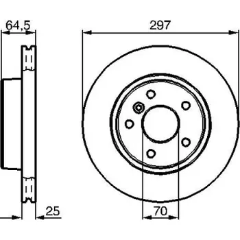 Brzdový kotouč BOSCH Brzdový kotouč větraný Ø297mm 0 986 478 483