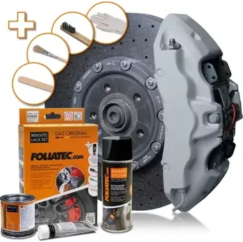 Autolak FOLIATEC DVOUSLOŽKOVÁ BARVA na brzdové třmeny ŠEDÁ CIRCUIT GREY (SADA K APLIKACI)