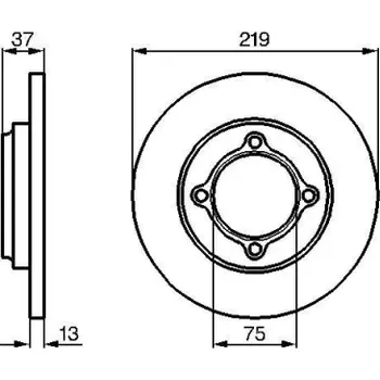 Brzdový kotouč BOSCH Brzdový kotouč plný Ø219mm 0 986 478 429