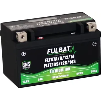 Motobaterie FULBAT LIFEPO4 12V 5AH 300A YTX7A-BS/YTZ14S-BS