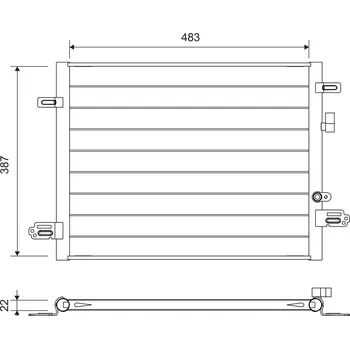 Výparník klimatizace Kondenzátor, klimatizace VALEO 822754