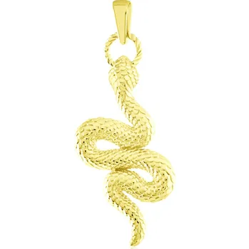 Přívěsek GEMMAX Zlatý přívěsek Had – zlatý šperk ryzosti 585/1000 v Dárkovém balení s Certifikátem GUPYN-03197