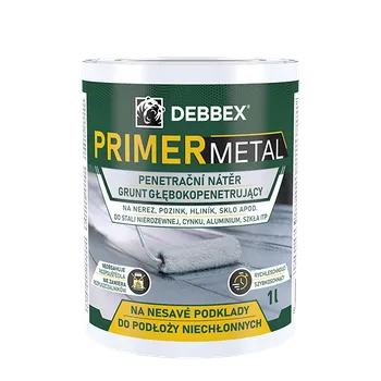 Stavební chemie DEBBEX Penetrační nátěr PRIMER METAL 1 l kbelík světle modrá