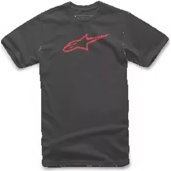 Pánské tričko triko AGELESS CLASSIC TEE krátký rukáv, ALPINESTARS (černá/červená, vel. XL)