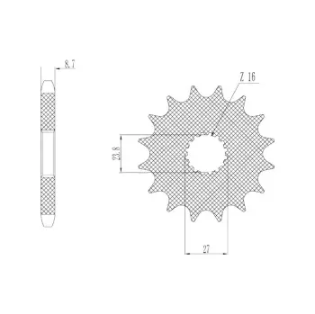 Řetězová sada pro motocykl řetězové kolečko pro sekundární řetězy typu 530, SUNSTAR (18 zubů)