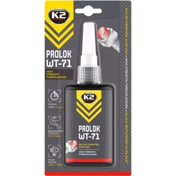 Autokosmetika K2 PROLOK WT71 pro závity - vysoká pevnost 50ml