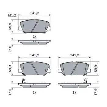 Brzdová destička BOSCH Sada brzdových doštiček 0 986 494 979