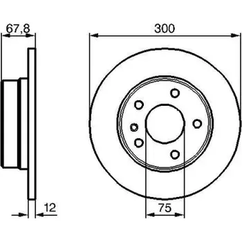 Brzdový kotouč BOSCH Brzdový kotouč plný Ø300mm 0 986 478 322