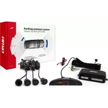 Parkovací asistent AMIO asistenty parkování LED 4-senzorové, černé GOLD 18mm