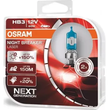 Autodoplněk OSRAM NIGHT BREAKER LASER HB3 P20d 12V 60W 9005NL-HCB 2KS