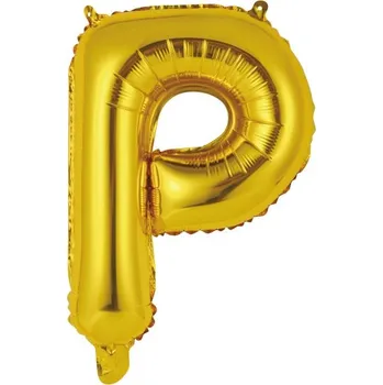 Balónek Amscan Písmeno P zlatý balónek 40 cm